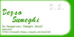 dezso sumeghi business card